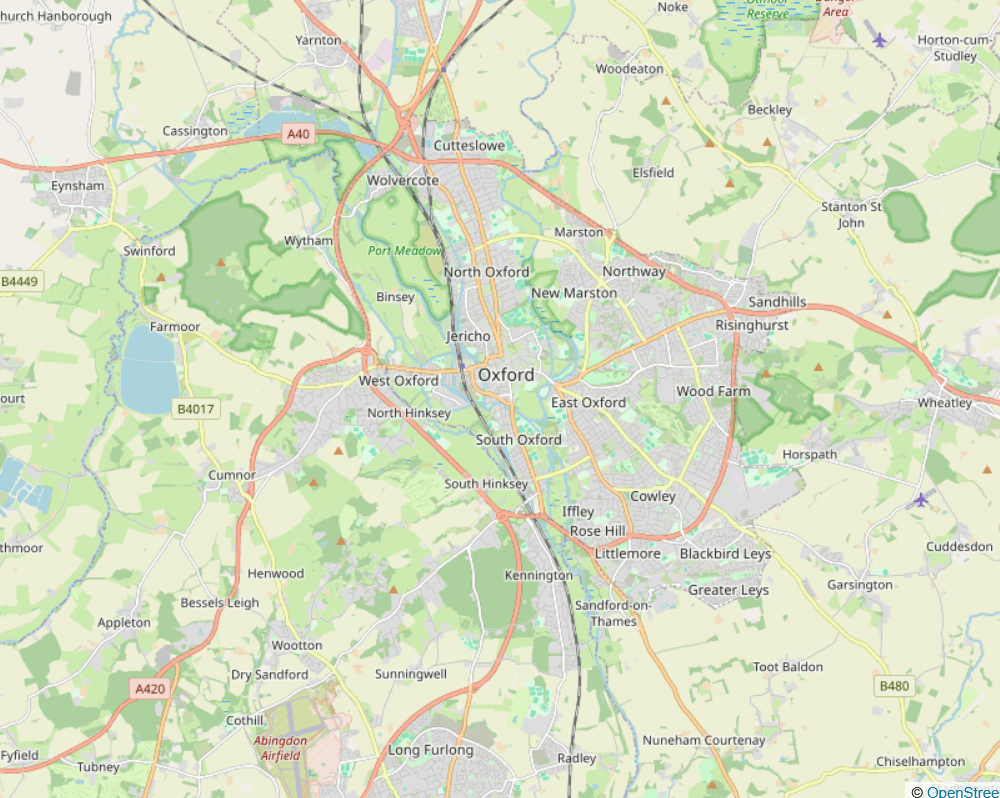 Map of Oxford, UK, representing our digital marketing and ecommerce consultant in Oxford